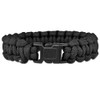 Parachute Cord Survival Bracelet Black, s