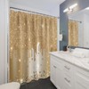 Yieldeer Gold Shower Curtain Sparkle Shimmer Bling Sparkly Bathroom Decor
