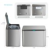 Home Zone Living Kitchen Compost Bin with CleanAura, Stainless Steel,