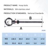 EFUTURETIME 12 x Eye Bolts M8 Wood Thread Eye Bolt