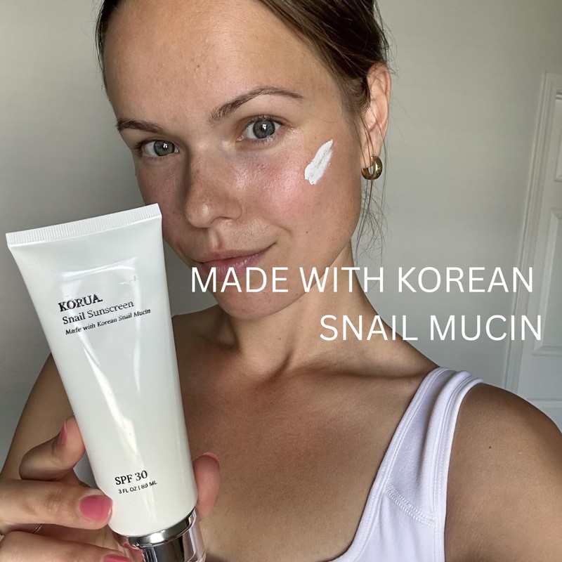 Korua Snail Mucin Sunscreen SPF 30 Made with Korean Snail