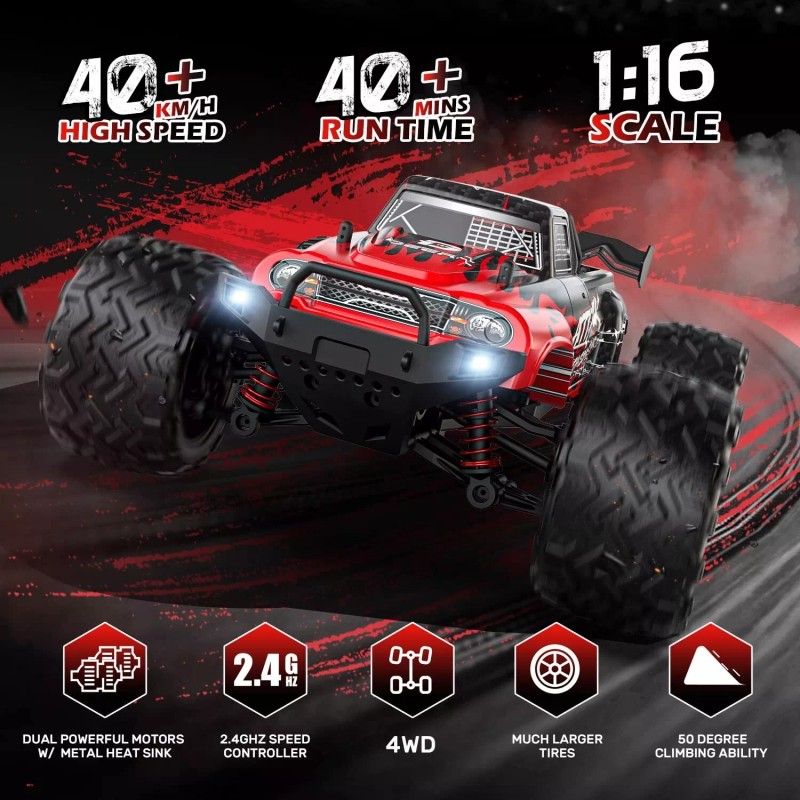 DEERC 9500E 1:16 Scale All Terrain RC Car, 4x4 High