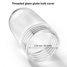LIFEHIM Blue Glass Globe Bulb Cover, Light Bulb Protector Cage Outdoor, Industrial Threaded Glass Light Bulb Cover Lamp for Hood