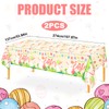 2pcs Easter Tablecloth, 107.87x53.94 Inch Plastic Easter Party Table Cloth