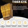 Orientrea Raw Tiger Eyes Rough Crystal with Clear Quartz, Natural