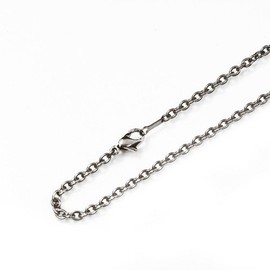 Maestro-kan Made in Japan Titanium Hypoallergenic Necklace Chain Azuki 0.1 inch (3 mm)