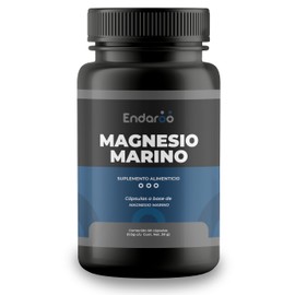 ENDAROO Magnesio Marino 60 Cápsulas | Suplemento Alimenticio | 100% Natural Sin Aditivos | 60 Capsulas | Pure Marine magnesium | 500mg por Capsula | Marine Magnesium