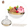 CIYODO Elegant Lidded Dessert Bowl Baking Pudding Rice Fruits Comfortable