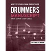 Drummers Manuscript - Sheets: 12 Staves Per Page - Write