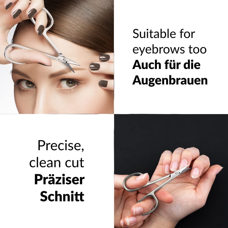 Solingen Cuticle Scissors made in Germany - with Curved Blade