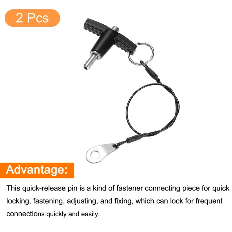 QUARKZMAN Pack of 2 T-Handle Locking Pins, 5 mm x