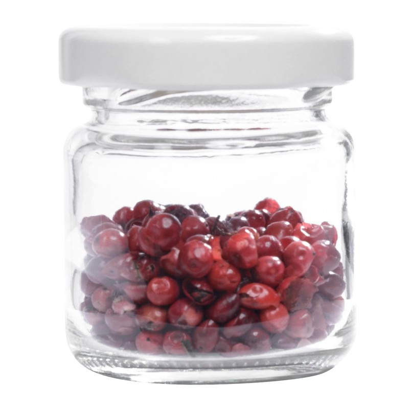 mikken 10 Small Preserving Jars 53 ml with Lids White