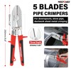 MAXPOWER 2-Piece Sheet Metal Hand Seamers, 5 Blade Pipe Crimper