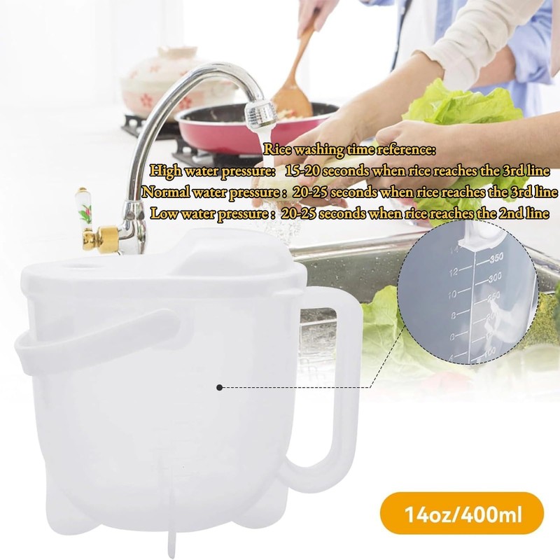 Rice Washer Strainer Bowl with Handle 19x12x16cm