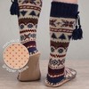 Calcetines suaves y peludos para mujer con borla, dos tamaños,