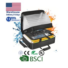 Fireproof and waterproof document organizer multi-pocket document storage bag with mesh pocket for cashcolor: Color