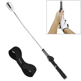 KALAUTO Golf Swing Trainer & Grip Trainer for Left-Handed Golfers,Golf Swing Training Aid,Golf Grip Trainer for Warm-up,Weighted Golf Swing Trainer for Indoor Practice,Included Correcting Arm Band