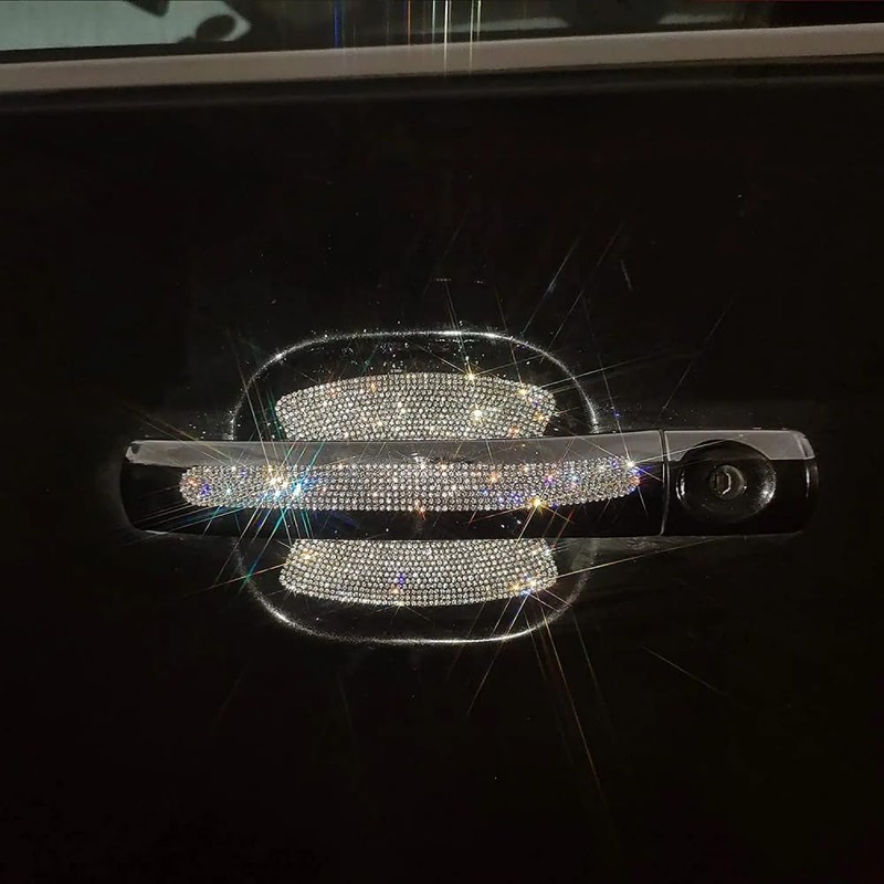 10 Pack Bling Car Door Handle Protector Universal Rhinestone Car
