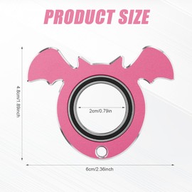 NQEUEPN Keychain Spinner, Bat Shaped Metal Spinning Key Chain Karambit Keychain Portable Fidget Key Ring Toy Novelty Gift for Adults Men Women Kids (Pink)