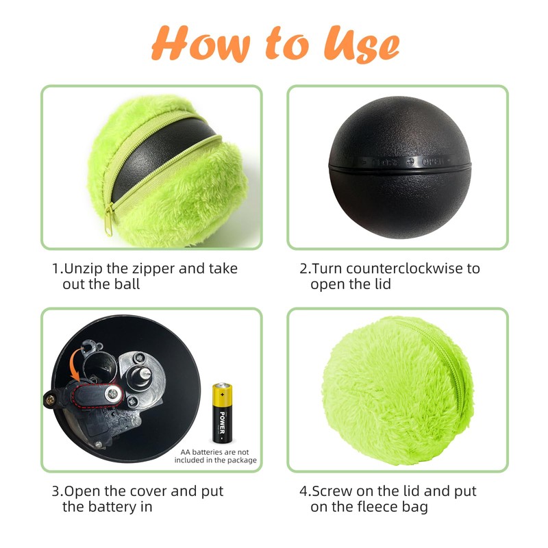 PetCronies Cat Toys Ball Automatic Interactive Cat Toy - Self-Moving