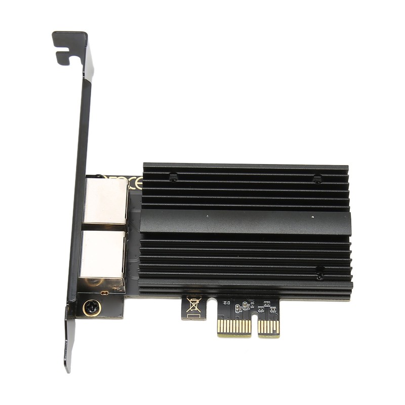 PCIe Network Card 2.5Gbps Dual Port Gold Plated Pin Aluminium