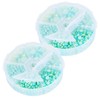 2Boxes Gradient Imitation Pearl Semicircular Nonporous Flat Back Decorative Accessories