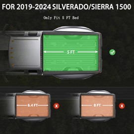 Soft Tri-Fold Truck Bed Tonneau Cover for 2007-2024 Silverado/Sierra 1500 5.8'/69.3" Bed Cover,Tri Fold Tonneau Cover Compatible with Silverado/Sierra 1500 5.8FT Bed 2022 2023 2024