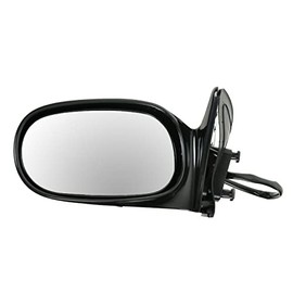 TRQ Left Mirror Power with Black Cover Drivers Side Compatible with 1998-2002 Toyota Corolla TO1320129