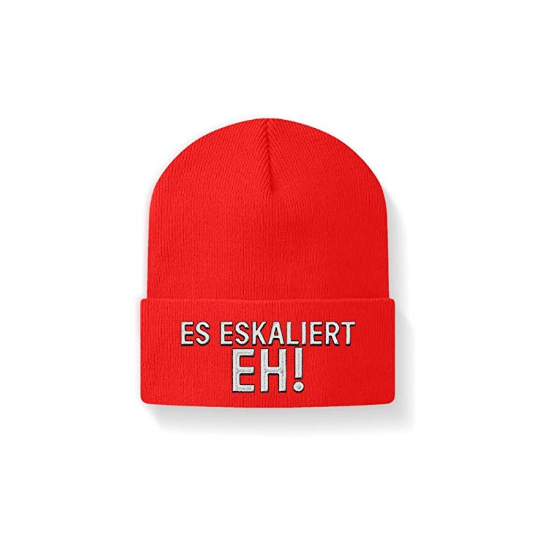 Chorchester Es Eskaliert Eh Lustige Beanie Mütze - Beanie -M-Rubinrot