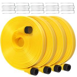 Holldoor Sprinkler Hose 25 ft 4-Pack, Flexible Sprinklers Soaker Hose 100 ft for Yard, Lawn Drip Irrigation Hose System for Garden Watering (25 ft 4-Pack)