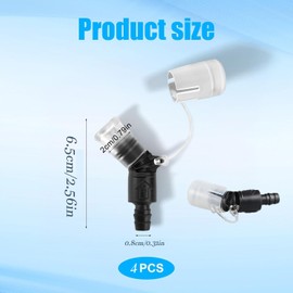 Crovakeu 4pcs Bite Valve Replacement for Hydraulics, Accessories Bite Valve Connector for Hydration Bladder & Backpack Water Reservoir for Any Water Backpack and Most Brands