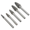 5pcs Carbide Burrs Single Cut Rotary File with 6mm/0.24in Shank