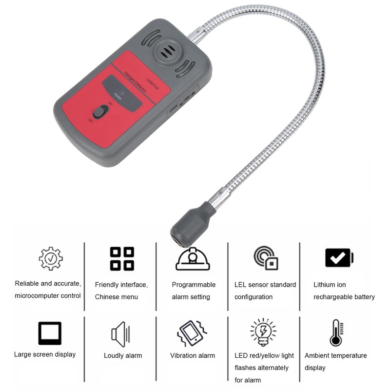 UA6070A Portable Halogen Leak Detector Tester for CFCs HCFCs Gas