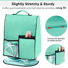 BAGSPRITE Stand Mixer Cover with Applicance Slider for KitchenAid 6/7/8 Quart Bowl Lift Mixers – Kitchen Appliance Dust Cover with Pockets for Kitchen Aid Accessories and Attachments