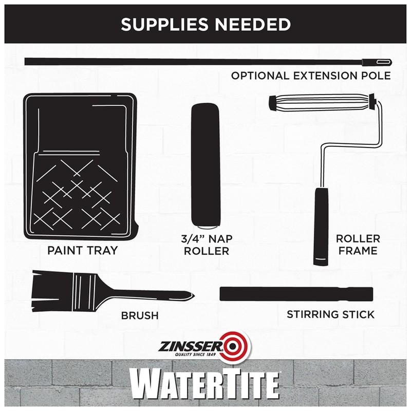 Zinsser 5001 WaterTite Professional Waterproofing Paint, Gallon, White