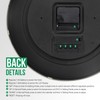 BAKBRAND Wall Clock with LCD Display Non-Ticking Silent Quartz Movement