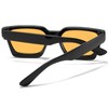 aisswzber plastic Square sunglasses for men and women 2613-Yellow