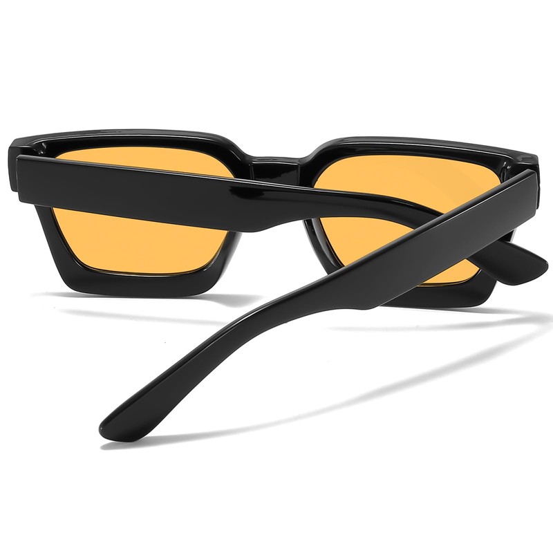 aisswzber plastic Square sunglasses for men and women 2613-Yellow