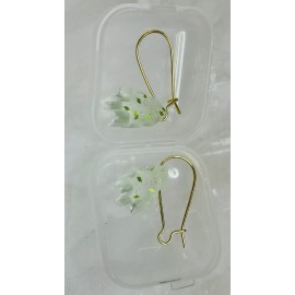 Unbranded Christmas Tree Epoxy Earrings .