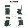 PORTAL Backpack Cooler Chair Fishing Chairs with Backrest Folding Camping