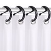 calfken 12Pcs Shower Curtain Rings,Shower Curtain Hooks with Unbreakable Plastic,O-Shaped