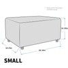 MAXIJIN Velvet Ottoman Slipcover Small Stretch Square Rectangle Footstool Slipcover
