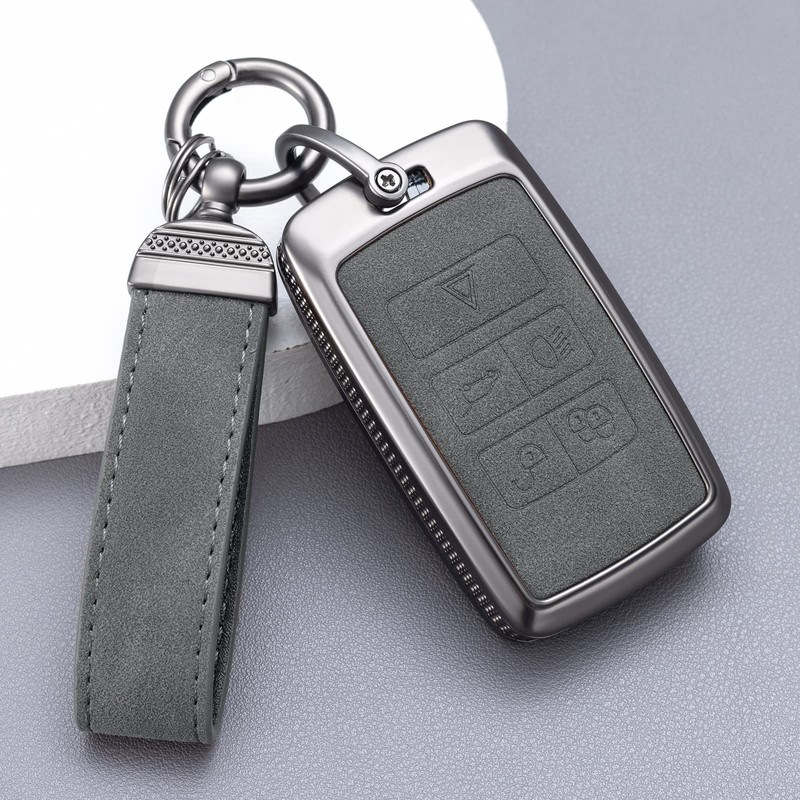 YO&YOYE for Land Rover Key Fob Cover with Keychain Leather