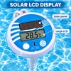 Solar Floating Pool Thermometer, Digital LCD Water Temperature Gauge with