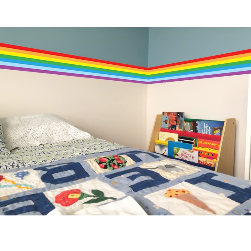 VisitRyl Wallpaper Border,Peel and Stick Rainbow for Children Room 3.93