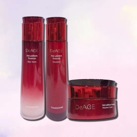 Charmzone (Hyundai Hmall) Onnuri Charmzone Deage Red Addition Premium 3-piece set (Toner 140ml + Emulsion 140ml + Cream 50ml) / (현대Hmall) 온누리 참존 디에이지 레드 애디션 프리미엄 3종세트 (토너140ml+에멀전140ml+크림50ml)