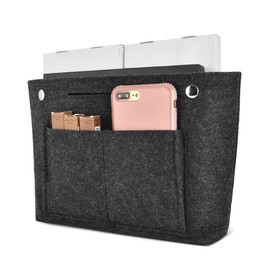 Newseego Bag-in-Bag, Felt Inner Bag, Lightweight, Pouch, Organize Your Bag Inside, Back-In Bag, Multifunction, Men's, Women's, (M)Dark Gray