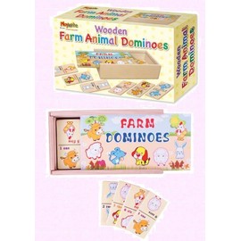 Playwrite Wooden Farm Animal Dominoes