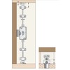 cyclingcolors Serrure Espagnolette 3666690039934 Spanish Lock with Glitter Cylinder Nickel-Plated