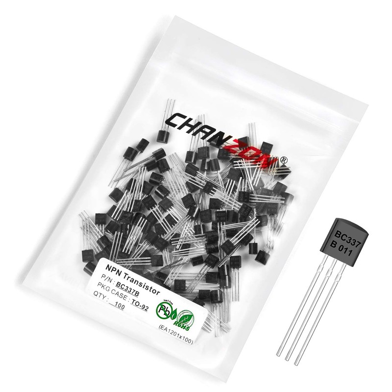 Chanzon 100pcs BC337B TO-92 NPN Transistor BC337-25 0.8A